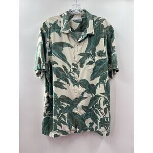 Tommy Bahama Men’s S/S Button Down Shirt Silk Blend Green Floral Size Large